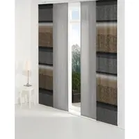 Wirth Schiebegardine "Maribor" Gr. 2, grau, B:60cm H:175cm, Jacquard, Baumwolle, Polyester, Gardinen, Schiebegardine