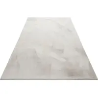 Wecon Home Hochflor-Teppich BASICS "Anna" Gr. 6, grau (hellgrau), B:200cm H:25mm L:290cm, Kunstfaser, Teppiche, Hochflor-Teppich, Wohnzimmer, Schlafzimmer, Felloptik, sehr weich und flauschig, Uni