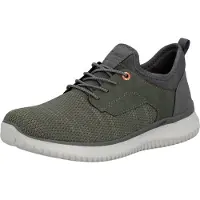 Rieker Herrenschuhe Slipper sportlicher Schnürer Grün Freizeit