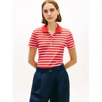 Tommy Hilfiger Poloshirt "1985 Slim Fit Pique Premium" mit Logostickerei, Seitenschlitze