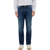 Mustang Straight-Jeans "Herren Style Michigan Straight", Herren, Gr. 33, Länge 34, blau (882 dunkelblau), Denim/Jeans, 99% Baumwolle, 1% Elasthan, unifarben, straight fit, Jeans Straight-Jeans