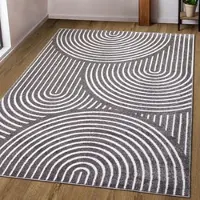 Otto Home Teppich "Fadel" Gr. 4, grau (taupe), B:160cm H:9mm L:230cm, Kunstfaser, Teppiche, Teppich, 3D-Effekt, softer Kurzflor, pflegeleicht, leichter Glanz, Scandi-Look