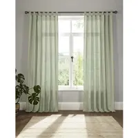 Otto Home Vorhang "Elby 1" Gr. 6, grün (olive), B:142cm H:295cm, Jacquard, Baumwolle, Polyester, Gardinen, Vorhang, transparent, basic, monochrom, bis 295 cm Länge