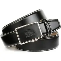 Anthoni Crown Ledergürtel , Herren, Gr. 90, schwarz, Leder, unifarben mit Farbeinsatz, Gürtel Ledergürtel, mit Kontrast Stitching