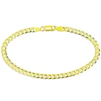 Bruno Banani Armband "Schmuck Geschenk Silber 925 Armschmuck Armkette Panzerkette" Gr. 21, gold (gelbgoldfarben), Armbänder, Herren, 21, Silber 925 (Sterlingsilber), Armband