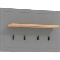 Home affaire Garderobenpaneel "Valencia", grau (grau mat), B:86,5cm H:57cm T:19,5cm, Holzwerkstoff, MDF, Garderobenpaneele, Garderobenpaneel
