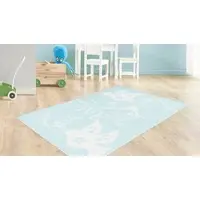 Arte Espina Kinderteppich "Bambini 400", grün (mint), B:120cm H:5mm L:180cm, Polyester, Teppiche, Kinderteppich, Fantasievoll bedruckter Kinderteppich, angenehme Haptik