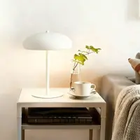 Otto Home Tischleuchte "Jessee", beige, 1, Ø 25cm H: 32cm, 1 Stk., Leuchten, blendfreies Licht - ideal als Deko- oder Nachttischleuchte, Tischleuchte