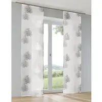 Kutti Heimtextilien Schiebegardine "Bellinda Schiebevorhang", grau (anthrazit), B:60cm H:245cm, Ausbrenner, Baumwolle, Polyester, Gardinen, Schiebegardine, Ausbrenner Baum Motiv (1 St)