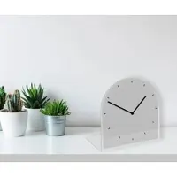 Queence Tischuhr "Helene", silber (silberfarben), Tischuhren, Tischuhr, Tisch, Uhr, modern, geräuschlos