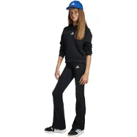 Adidas Leggings SPORTSWEAR "SEASONALS FLARED", Mädchen, Gr. 116, N-Gr, schwarz (schwarz, silber metallic,), Obermaterial: 93% Baumwolle, 7% Elasthan, Hosen Leggings