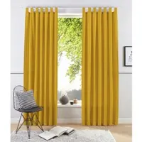 Otto Home Vorhang "Raja" Gr. 4, grau (messingfarben), B:140cm H:245cm, Polyester, Recyceltes Material, Gardinen, Vorhang, 2er-Set, Bestseller, einfarbig, modern, pflegeleichte Mikrofaser, Topseller