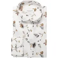 Profuomo Twill Hemd Flower Weiß