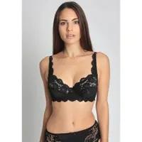 Sassa Bügel-BH "Classic Lace", Damen, Gr. 90, Cup D, schwarz, Obermaterial: 90% Polyamid, 10% Elasthan, unifarben, normal, BHs Bügel-BH, mit Spitzeneinsatz