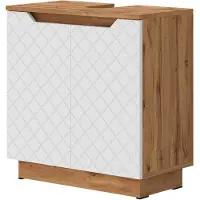 Vicco Waschbeckenunterschrank Lotta Weiß 59.8 x 62.1 cm mit 2 Türen, Model 58512