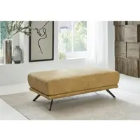 Die Planbar Hocker "PN-EM22041", gelb (kurkuma), B:133cm H:45cm T:72cm, Hocker, Hocker, hochwertige Kaltschaumpolsterung, stylische Metallfüße