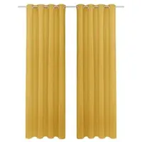 Otto Home Vorhang "SOLA" Gr. 3, gold (goldfarben), B:130cm H:225cm, Polyester, Polyester, Gardinen, Vorhang, blickdicht, Ösen-Aufhängung, wärmeabweisend,, 1er oder 2er Set