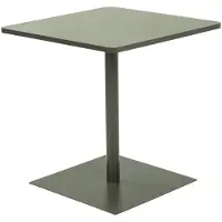 Sweeek - Bistro-Gartentisch quadratisch aus Stahl für 2 Personen - Khaki
