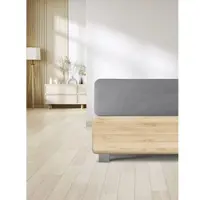 Irisette Spannbettlaken "Erba 30", grau (silberfarben), B:180cm L:200cm, Tencel, Obermaterial: 48% Baumwolle, 48% Lyocell, 4% Elasthan, Bettlaken, Spannbettlaken, glatt