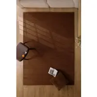 Wecon Home Teppich "Castello ONE", braun, B:200cm H:7mm L:300cm, Schurwolle, Teppiche, Teppich, Schurwolle, Kurzflor mit Hoch-Tief-Effekt, Wohnzimmer, Streifenmuster