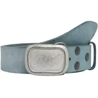 Rettungsring Gürtel Ledergürtel RETTUNGSRING GÜRTEL, Herren, Gr. 120, blau (jeansblau), Leder, unifarben, Gürtel Ledergürtel, mit austauschbarer Schließe »Rechteck Eingefasst Grau«