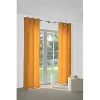 Wirth Vorhang "WirthNatur" Gr. 5, orange, B:127cm H:260cm, Baumwolle, Gardinen, Vorhang, 2-lagig