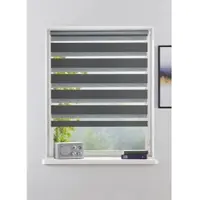 Bruno Banani Doppelrollo "KIAN" Gr. 12, grau (dunkelgrau), B:70cm H:210cm, Polyester, Rollos, Doppelrollo, Klemmfix Doppelrollo- NEUHEIT