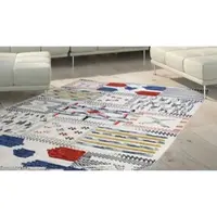 Calo-deluxe Teppich "Evans 210" Gr. 6, bunt (multi, elfenbeinfarben), B:200cm H:8mm L:290cm, Baumwolle, Wolle, Teppiche, Teppich, Wolle mit Baumwolle, Wohnzimmer