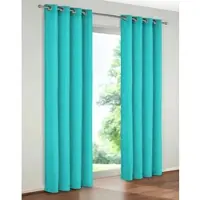 Wirth Vorhang "Holmsund 288g/qm" Gr. 5, blau (türkis), B:132cm H:225cm, Chenille, Polyacryl, Gardinen, Vorhang