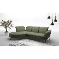 Sit&More Ecksofa SIT & MORE "Dance, L-Form, inkl. Sitztiefenverstellung", grün (olive), B:313cm H:91cm T:208cm, 95%Polyester 5%Polyamid, Sofas, Ecksofa, inkl. Click&Seat, optional mit Kopfteilverstellung
