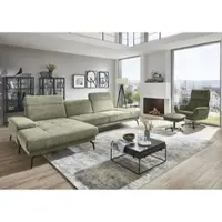 Die Planbar Ecksofa "MP-IN20126 L-Form mit Kaltschaum-Polsterung", grün, B:328cm H:82cm T:190cm, 100% Polyester, Sofas, Ecksofa, mit Kopfteilverstellung, optional Sitztiefen- & Armteilverstellung