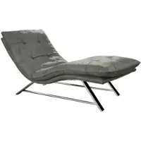 W.Schillig Relaxliege "daily dreams", grau (grau s37), B:75cm H:91cm T:170cm, Stoff S37 (100% Polyester), Sofas, Relaxliege, in Waffelkissen-Optik, wahlweise mit Motor, Kufengestell, in 2 Breiten