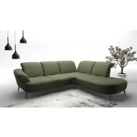 Sit&More Ecksofa SIT & MORE "Dance, L-Form, inkl. Sitztiefenverstellung", grün (olive), B:302cm H:91cm T:270cm, 95%Polyester 5%Polyamid, Sofas, Ecksofa, inkl. Click&Seat, optional mit Kopfteilverstellung