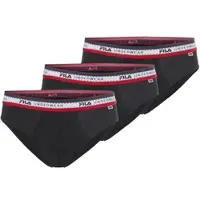 FILA Slip "MAN BRIEF", Herren, Gr. XXL, schwarz, Obermaterial: 95% Baumwolle, 5% Elasthan, unifarben, körpernah, Unterhosen Slip, mit feuchtigkeitsableitenden Eigenschaften