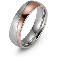 Firetti Trauring "Schmuck Geschenk "LIEBE" mit Vertiefung, ca. 7,0mm breit" Gr. 58, rosa (edelstahlfarben, roségoldfarben), Fingerringe, Damen, 58, Edelstahl, 7mm, Trauring