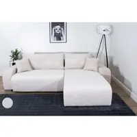 Collection Ab Ecksofa "Pia L-Form, B: 237 cm", beige (hellgrau, beige), B:237cm H:41cm T:169cm, 100%Polyester, Sofas, Ecksofa, Schlaffunktion, Bettkasten & 2 Zierkissen, Federkern