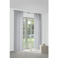Wirth Vorhang "Torbole" Gr. 2, grau, B:132cm H:175cm, Jacquard, Baumwolle, Polyester, Gardinen, Vorhang
