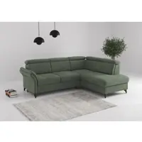 Sit&More Ecksofa SIT & MORE "Glendale, L-Form", grün (jungle), B:247cm H:84cm T:193cm, 90% Polyester, 10% Polyamid, Sofas, Ecksofa, inkl. Kopfteilverstellung, wahlweise mit Vorziehsitz und Bettkasten