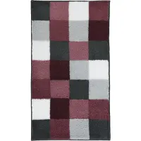 Kleine wolke Badematte "Caro, Badvorleger, Badezimmer Teppich" Gr. 3, rosa (old rose), H:25mm, Kunstfaser, Badematten, Badematte, Badteppich, modernes Karo-Muster, Pastell-Farben, waschbar