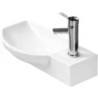 Mexen Hugo Aufsatzwaschbecken links 50 x 23 cm, weiß - 21255000L