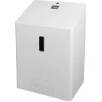 Ophardt hygiene SanTRAL Plus ACU 1 Papierhandtuchspender, Edelstahl, Hochwertiger Autocut Spender zur Dosierung von Rollenpapierhandtücher, Farbe: verkehrsweiß, P