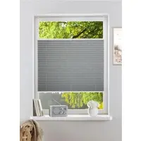 Otto Home Plissee "Willa" Gr. 5, grau, B:80cm H:130cm, Obermaterial: 100% Polyester, Plissees, Plissee, NEUHEIT in Leinenoptik, Klemmfix, für Fenster & Tür, Verdunkelung, Topseller