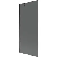 Mexen Next Badewannenabtrennung 1-flügelig 80 x 150 cm, Graphit, Schwarz - 895-080-000-00-40-70