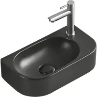 Mexen Viera Aufsatzwaschbecken links 40 x 21 cm, schwarz matt - 21274085L