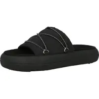 Moon Boot für Damen. 80D2420030 Icon Slide Sandalen schwarz (42), Wohnung, Klettverschluss, Lässig