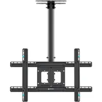 ONKRON Ceiling mount with adjustable height for 32 to 80-inch LED TVs, VESA 600x400, 65KG, black