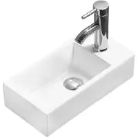 Mexen Inez Aufsatzwaschbecken links 40 x 20 cm, weiß - 21484000L