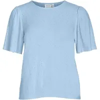 Vila Rundhalsshirt "VIBELLI O-NECK S/S TOP - NOOS"