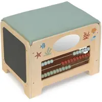 MUSTERKIND Spielcenter "Motorik-Center Abelia, Ocean", beige (natur, grün), Motorikspielzeug, BabyB:42cm H:32cm T:32cm, Holz, Spielcenter, aus Holz, B:42cm H:32cm T:32cm