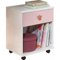 Wimex Rollcontainer "Cindy2", rosa (weiß, rosé), B:46cm H:58cm T:40cm, Holzwerkstoff, Rollwagen, Rollcontainer